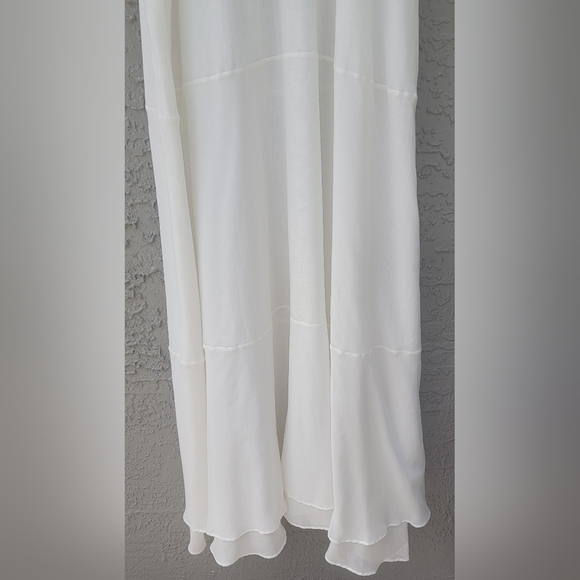 La Perla Ballet blanc fairy gown voile string tie strap silk ivory white size M - Picture 6 of 16